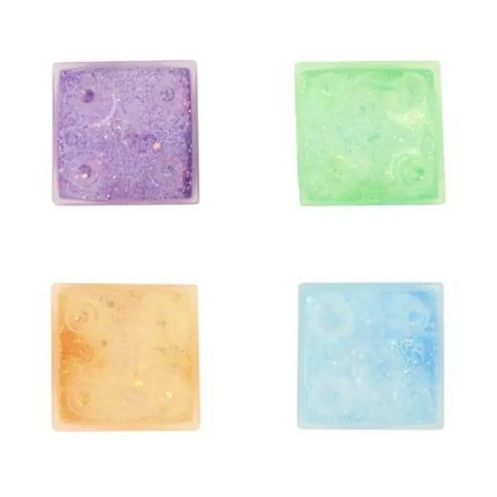 🔥PPNC Gel Blocks Block Party Squishy Stackable PURPLE Glitter BNWT🔥